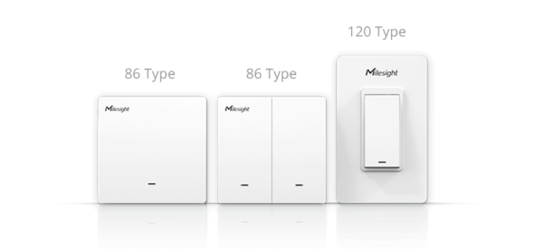 Milesight WS50X Smart Wall Switch – 2 wire unit (non-neutral), 86 type switch 1-gang